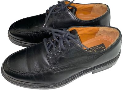 Bill Blass Oxford Mens Black Leather Tucker Shoes Size 8D  display picture 2