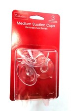 Suction Cup Hooks Medium Hang on window Pack/3 6500-74-2041 NEW