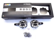 LOOK X-TRACK Dual Sided Clipless MTB Pedals 9/16" Chromoly Spindle Aluminum Gray