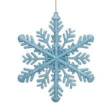 Image of Ice Blue Glitter Christmas Tree Decorations - Choose Design