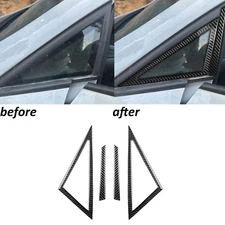 Real Carbon Fiber Rearview Side A-Pillar Panel Cover For Seat Leon MK2 2005-2012