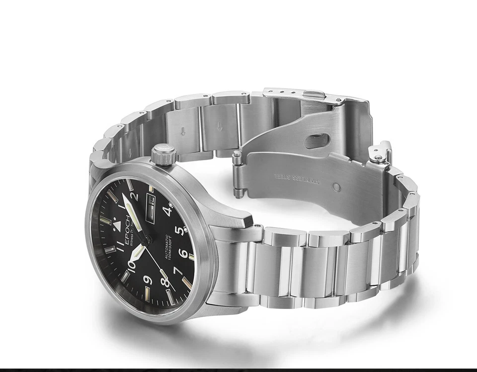 EPOCH Men Luminous Rainbow Light Automatic Watch  Japan Miyota 21Jewels Sapphire - Image 4 of 4