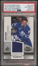 2017 SP Game Used #AS-AM Auston Matthews Rookie NHL All Star Relic PSA AUTO 9 RC