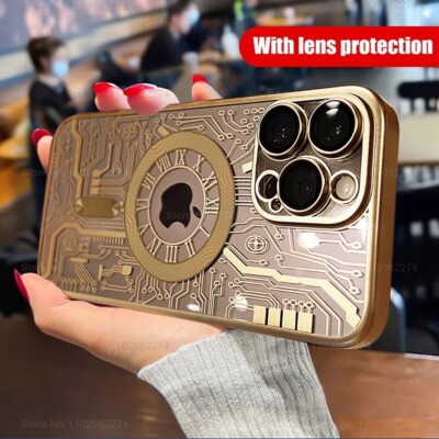 Magsafe Phone Case Fits for iPhone 14, 13, 12, 11, and 15 Pro Max Plus models