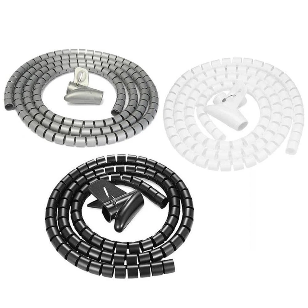 Dream Audio Kabelspirale: Flexibler Kabelschlauch 22mm Mit Einfädeltool, 1.5m In Silber (Kabelschlauch Design, Flexibler Kabelkanal, Kabelführung Flexibel - Foto 8