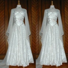 Vintage White Ivory Long Sleeves Wedding Dresses Square Neck Tulle Bridal Gowns