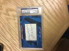 2013 HA Five Boroughs Gil McDougald Cut Autograph PSA Authentic