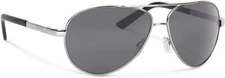 Forecast Optics Trapper Aviator Sunglass - Gray Lens Silver Frame