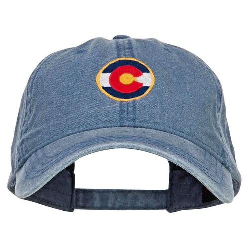Colorado State Flag Embroidered Baseball Hat Washed Cotton Cap - Picture 1 of 6