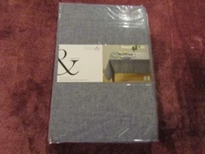 NWT Bed Bath & Beyond Olivia & Oliver Madison 70 " x 90 " Blue Tablecloth