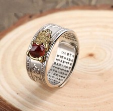 Adjustable Feng Shui Pixiu Mani Mantra Protection Wealth Ring Quality Lucky