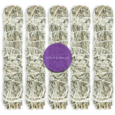 California White Sage 9" Smudge Sticks for Spiritual Healing  Cleansing 5 Pack