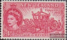 Timbres nouvelle-zélande 1953 Mi 324 neuf avec gomme originale 1953 couronnement