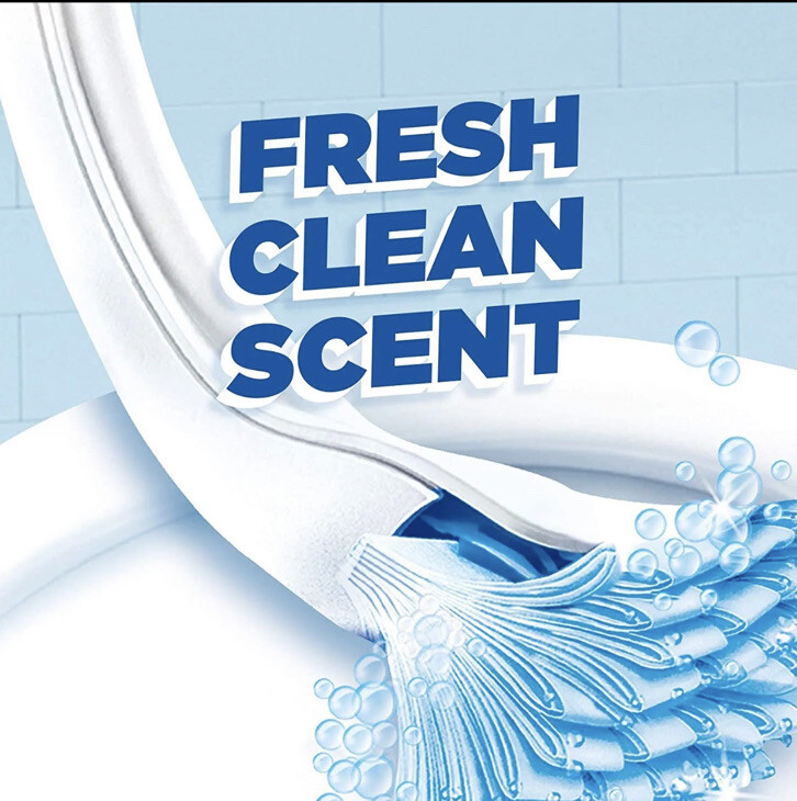 Toilet Duck Fresh Brush Starter Kit + Refill Pack (16 pads total) Inc