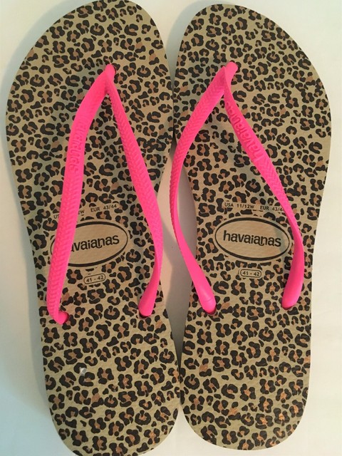 tong havaianas leopard