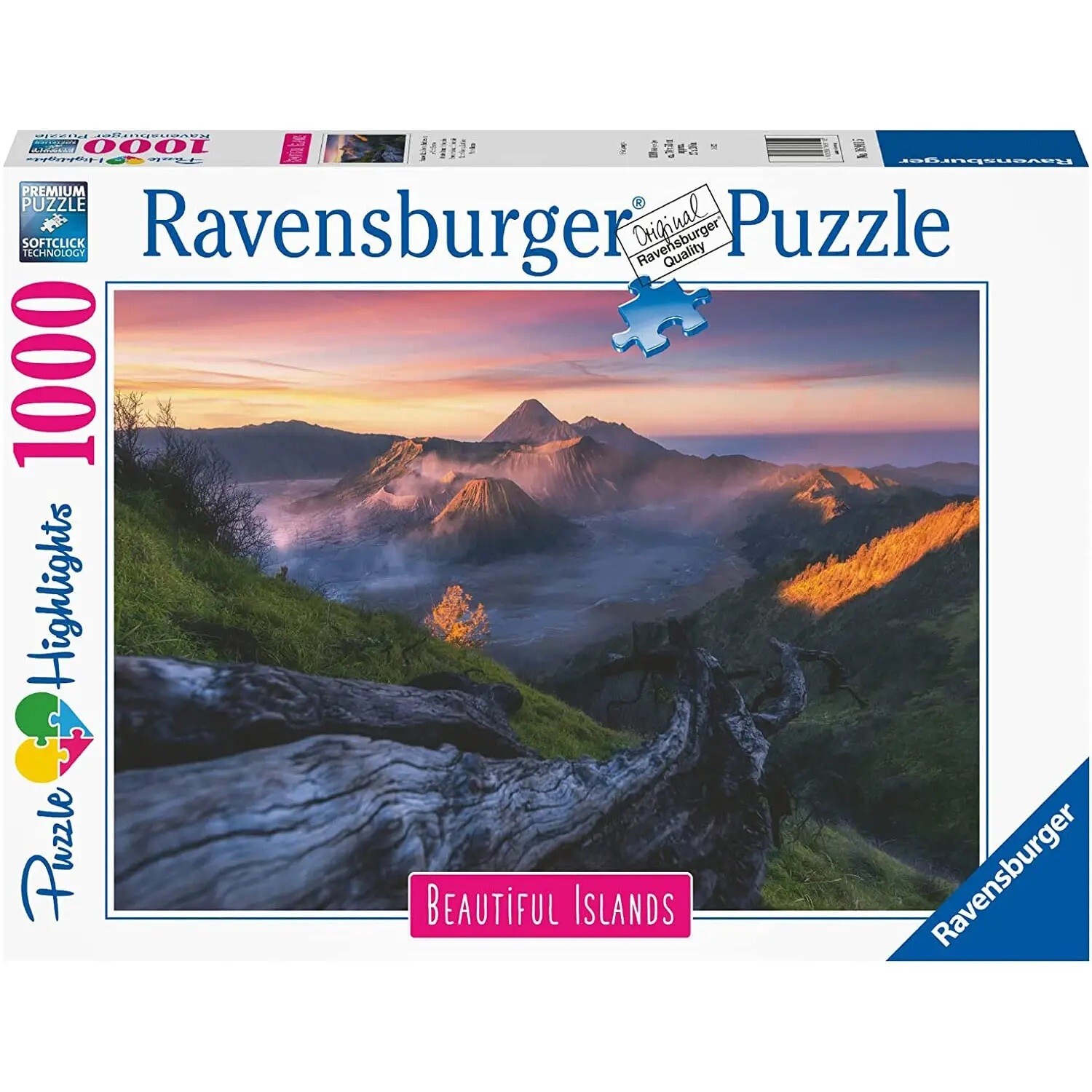 PUZZLE 1000 MONTE BROMO ravensburger 1000 PEZZI cm 70 x 50