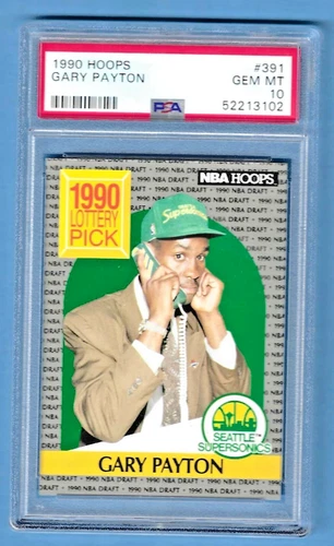 1990 Hoops Gary Payton Supersonics #391 Rookie PSA 10 #52213102 HOF 2013
