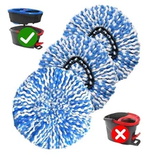 3 Pack Mop Replace Heads Compatible For O Cedar Spin Mop Refill Head Replacement