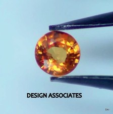 ORANGE SAPPHIRE 2.25 MM ROUND CUT EARTH MINED AND TREATED AAA