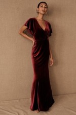 BHLDN Jenny Yoo Ellis Velvet Open Back Dress Size 12 $295