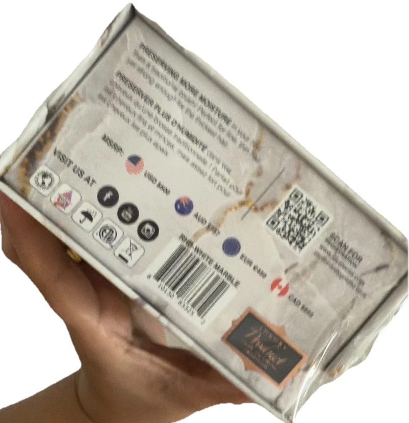 Royale Ceramic Hair Brush Multi-Purpose, White Marble New Sealed - Image 4 of 4