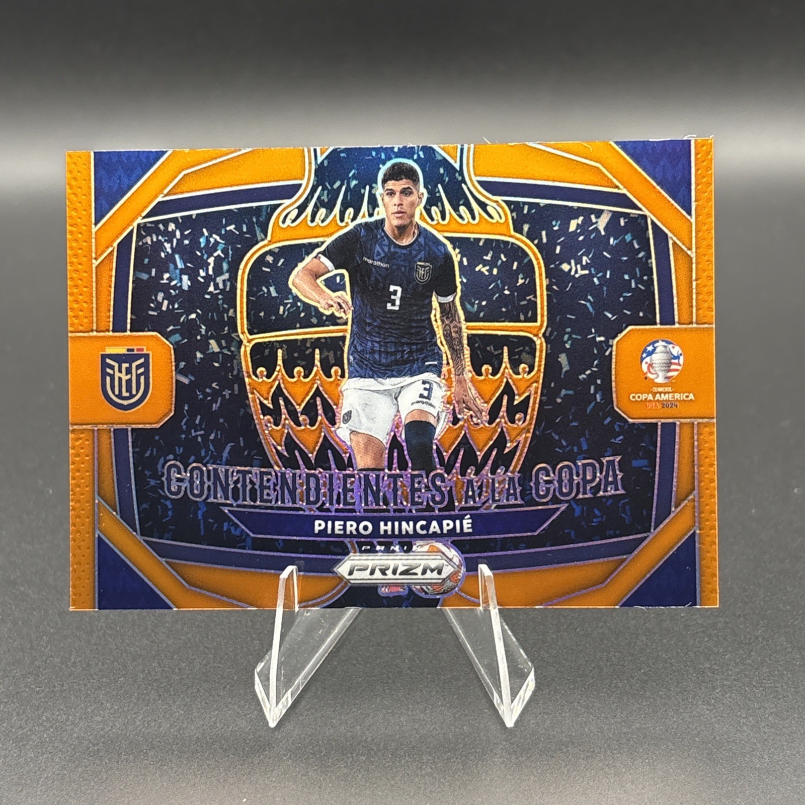 Piero Hincapie 2024 Panini Prizm Copa America Contendientes Orange Prizm /25