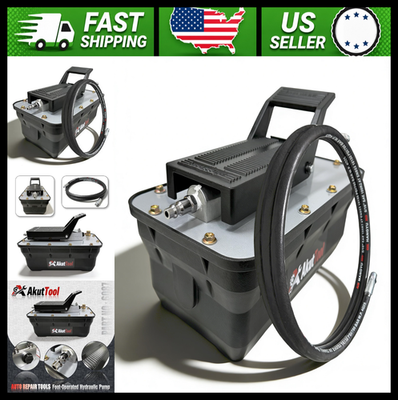 #ad Air Hydraulic Foot Pump 10000 PSI for Heavy Machinery and Auto Repair $261.99