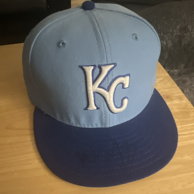 Kansas City Royals New Era 59FIFTY Fitted 7 1/8 Signed on Brim Whit Merrifield