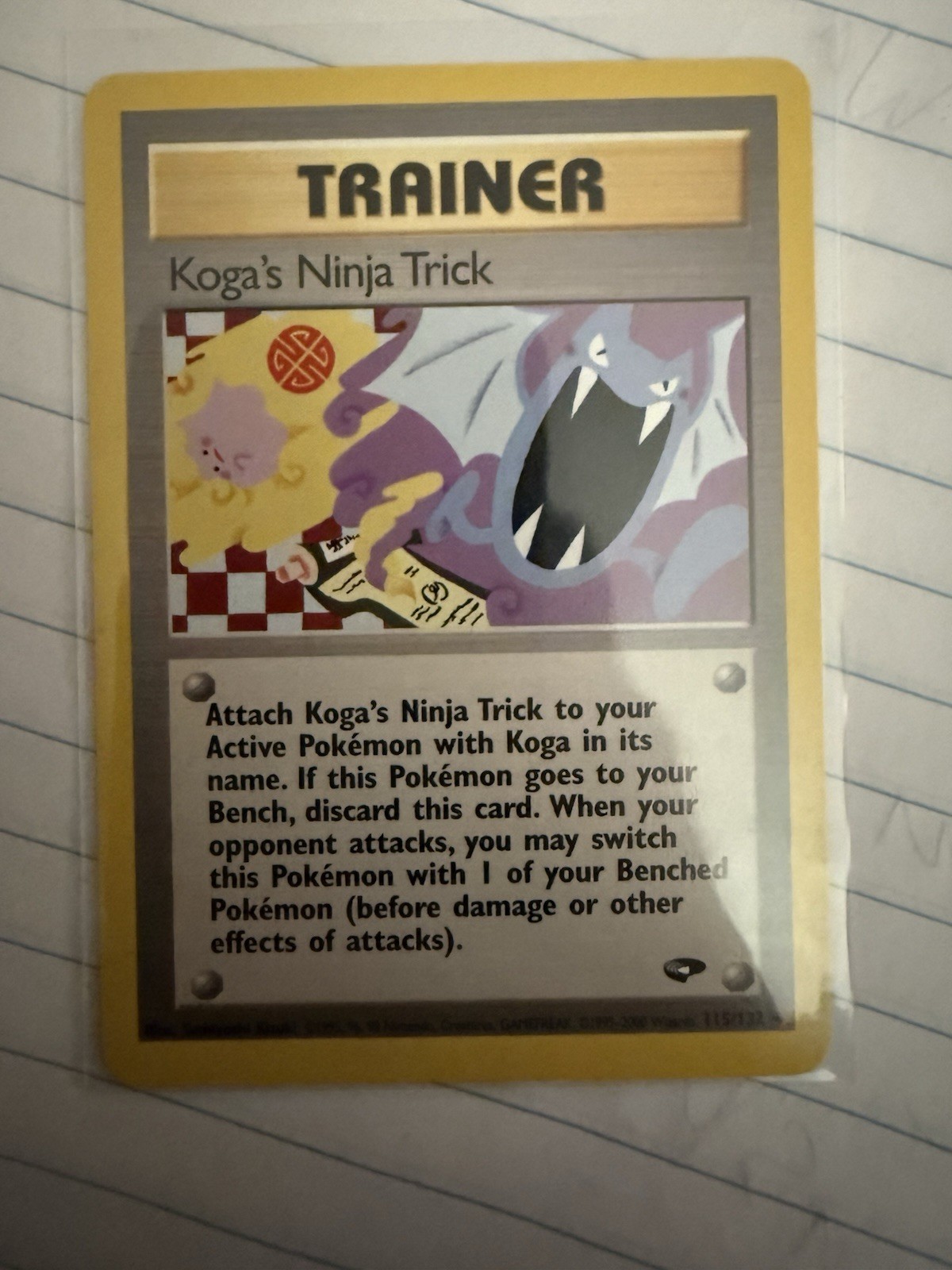 Koga's Ninja Trick 115/132 Gym Challenge Pokémon Trainer Card