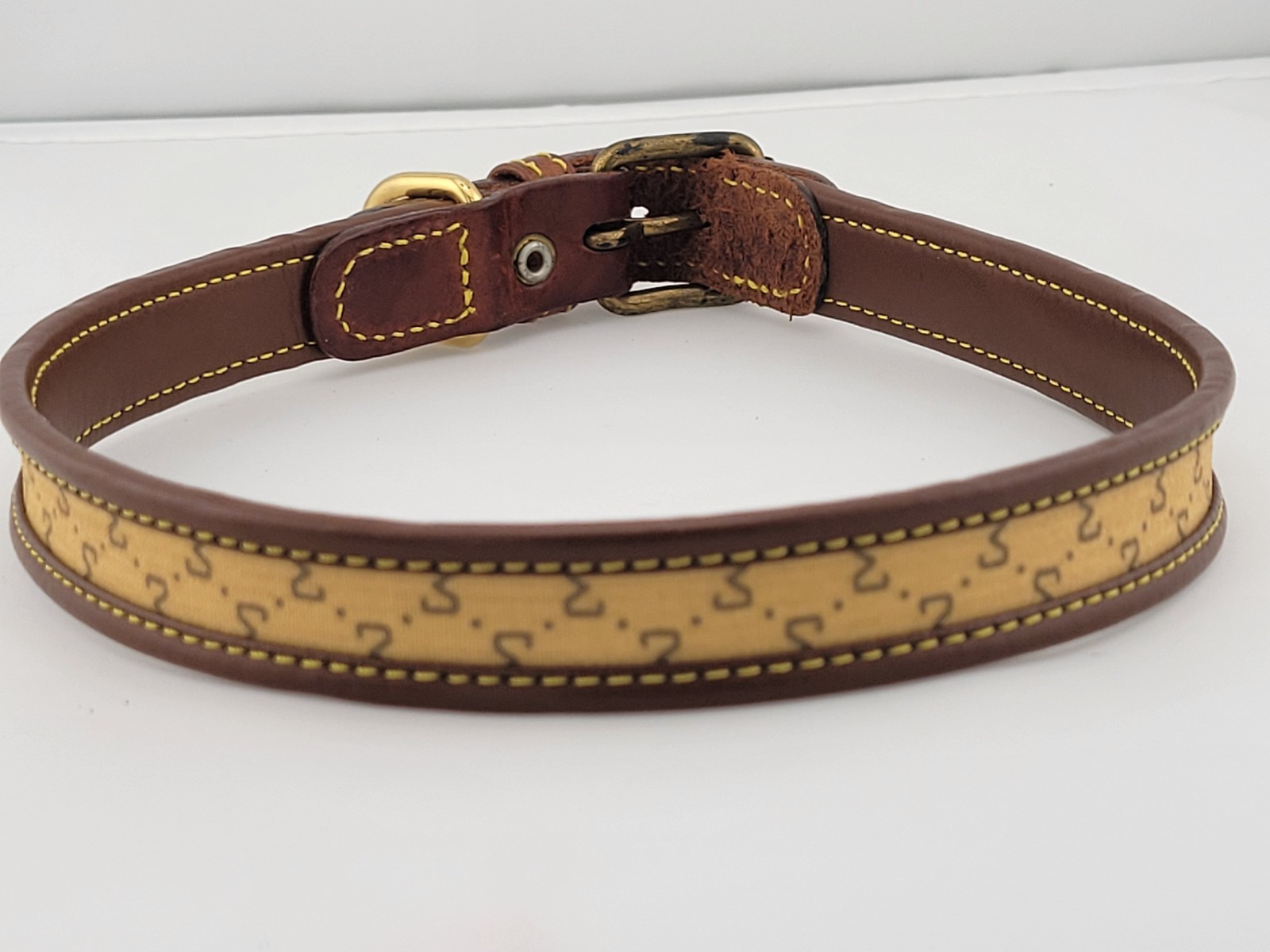 Flat Tan Signature Collar Adjusts 20" to 21.5" by La Cinopelco Italian Leather - $19.99 - Thumbnail 1