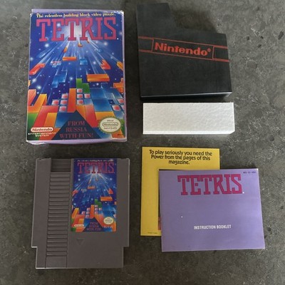 Tetris NES Nintendo Complete CIB Authentic Cartridge + Box + Booklet + Foam EUC