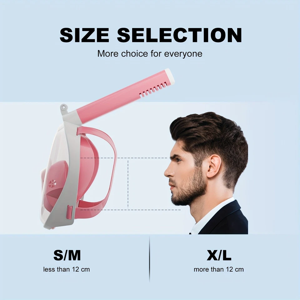 Fácil - Respirar, Suave - Máscara de Snorkel Seca de Silicona Fluido para Salidas Familiares a la Playa Foto 3 de 4