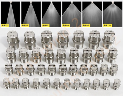 #ad 2pc 1 8quot; SS304 Jet High Pressure Flat Fan Spray Atomization Cleaning Dust Nozzle $15.99