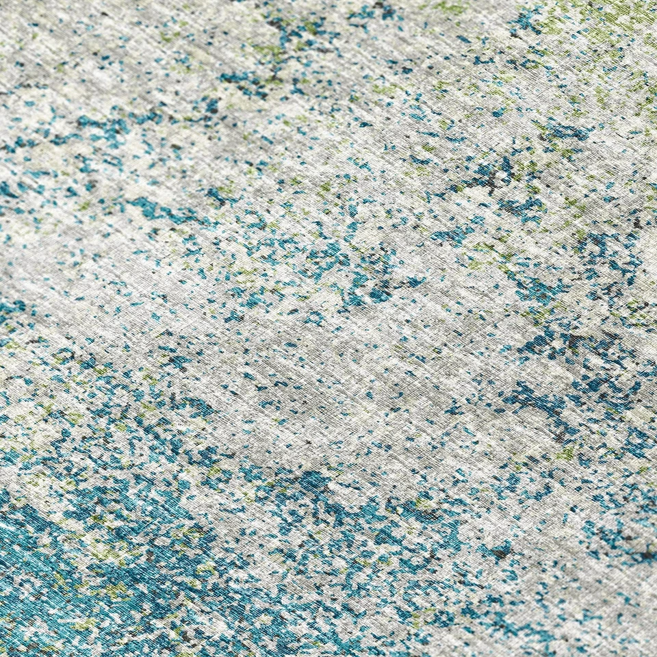 Addison Rugs Rylee ARY33 Green Washable 3' x 5' Indoor Outdoor Area Rug, Easy--- - Image 2 of 4