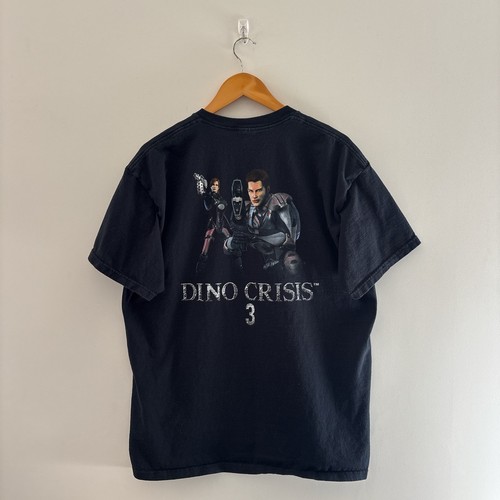 Vintage 2003 Capcom Dino Crisis 3 Video Game Tee Capcom Gaming T Shirt XL Black
