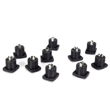 10Pcs Speakon 4 Pin Female jack Compatible Audio Cable Panel Socket Connector