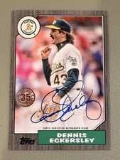 2022 Topps 1987 Autograph Dennis Eckersley Black /199 Athletics #87BA-DE