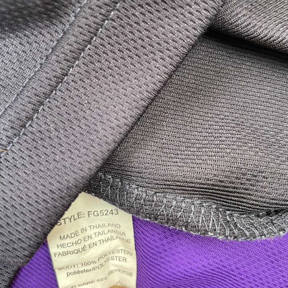 Fedex Shirt Mens Small Black Purple Polo Logo Short Sleeve Performance - Image 4 of 4