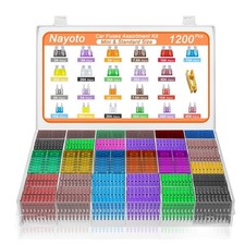 1200-Piece Automotive Fuse Assortment Kit with Puller - 520 Standard & 680 Mi...