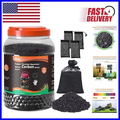 Natural Activated Charcoal for Fish Tanks - 45.8 oz Coconut Shell Filter Media