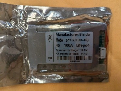Bisida ZY60100-4S BMS 100A 4S 12V LiFePO4 Battery Protection Board with Balance