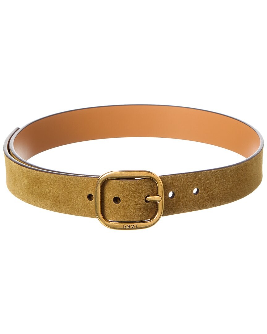 Loewe Logo Suede Belt Womens Yellow 85 74690₽