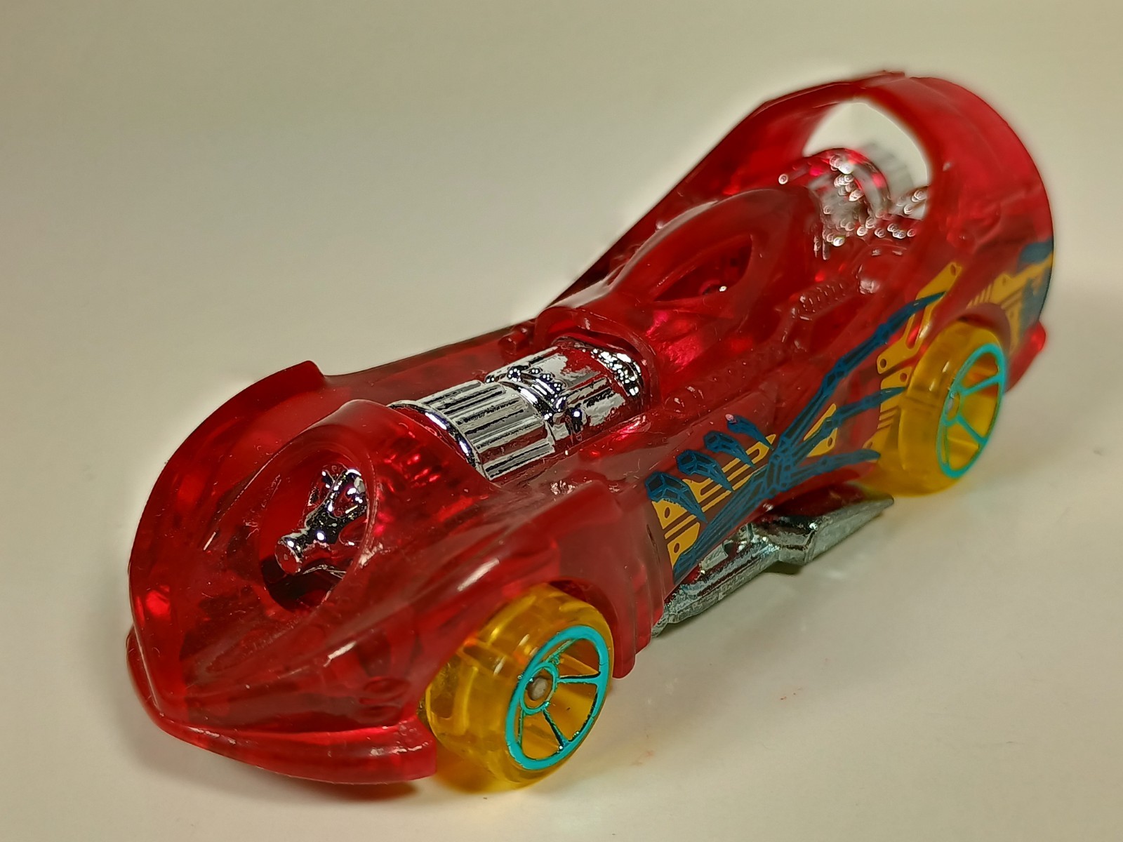 Power Rocket Hot Wheels 2020 X-Raycers #48 Transparent Red PH5 Rims 1:64 Loose