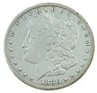 1880-CC Rev 78 $1 Silver Morgan Dollar in Very Fine VF Condition, Gray Color