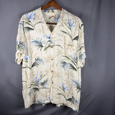 Paradise Found Hawaiian Shirt Mens 2XL XXL Rayon USA Made Floral Camp Resort