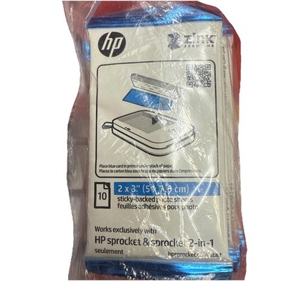 HP Zink 1AH01A Sticker Photo Paper - 10 Sheet Sealed