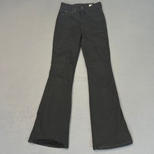 AYR The Really Really High Rise Flare Jeans Black Womens Size 25S Made in LA
