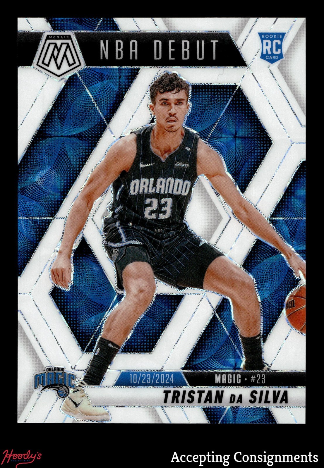 2024-25 Mosaic International White #266 Tristan da Silva /25 NBA Debut ROOKIE RC
