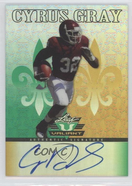 2012 Leaf Valiant Cyrus Gray #CG2 Rookie Auto RC 0e3