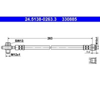 Bremsschlauch ATE 24.5138-0263.3 FüR Audi Seat A4 B6 Avant Exeo